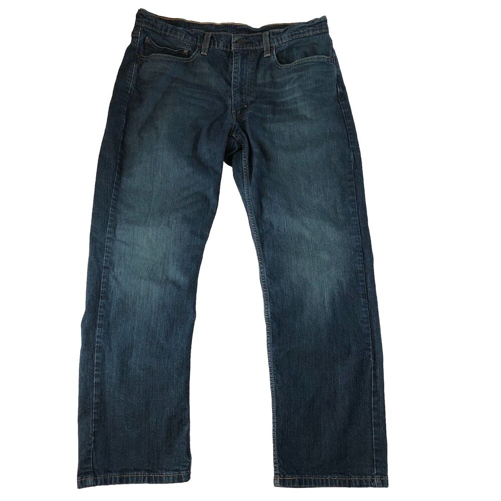 Levi's 514 Mens Straight Fit Blue Denim Jeans Medium Dark Wash Tag Size 36x30